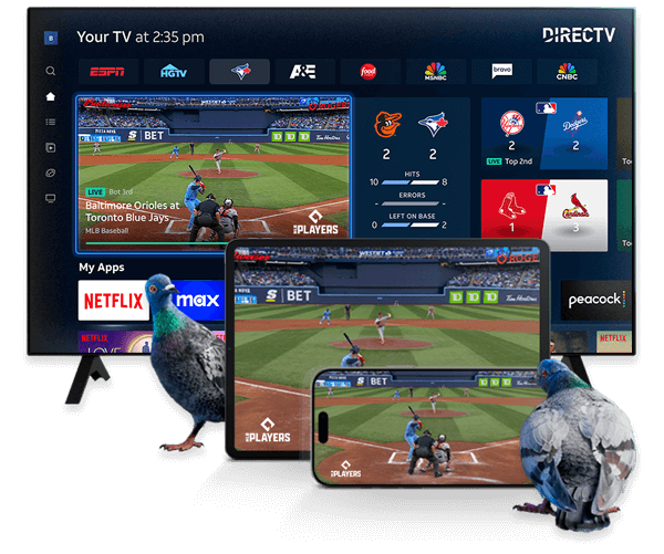 DTV-Apps-in-Devices-w-birds-2-25-MLB DIRECTV displayed TV and tablet and phone